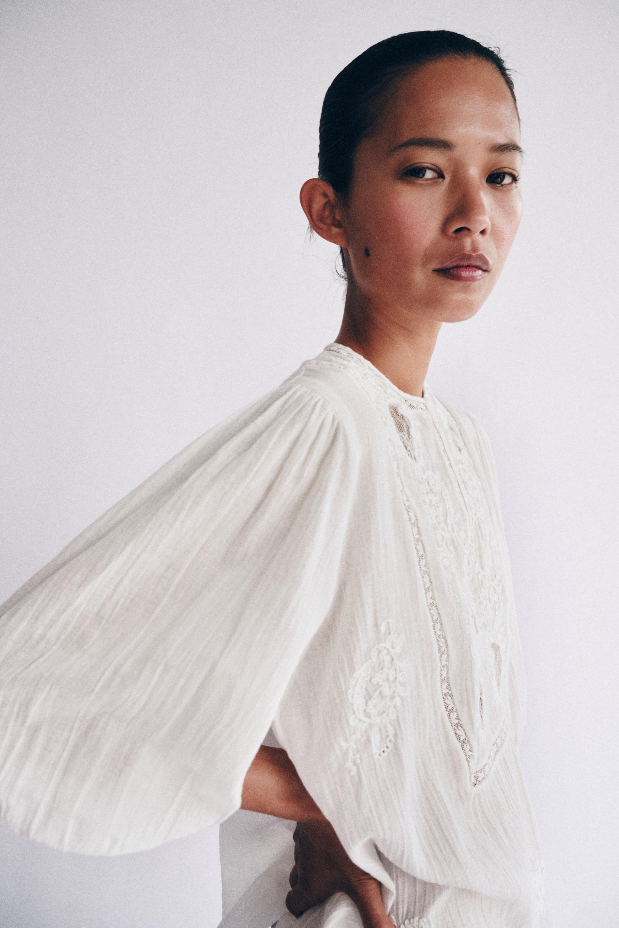 EMBROIDERED LACE SHIRT ZW COLLECTION