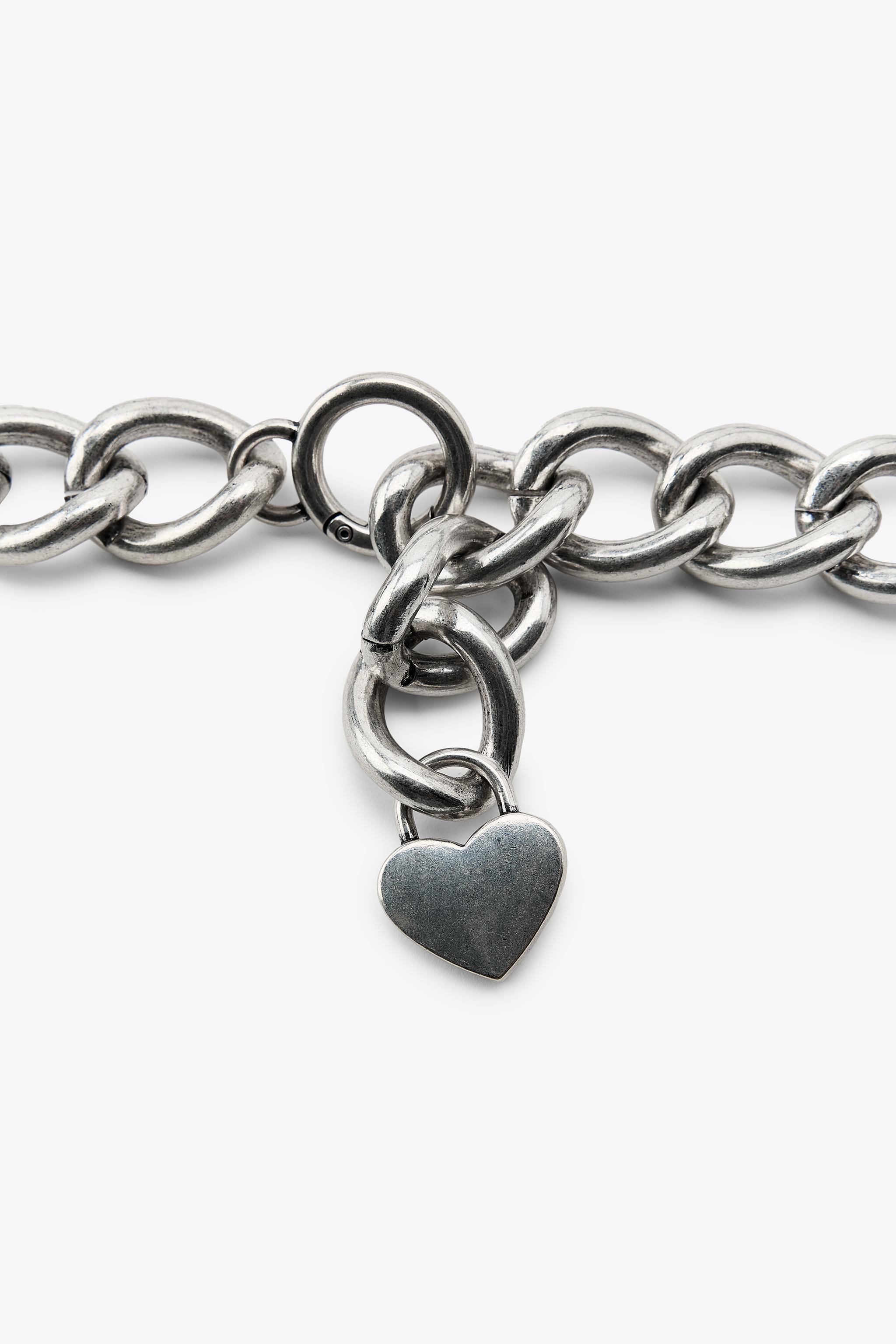 100% LEATHER COMBINED CHAIN BELT - Black | ZARA Australia display picture 1