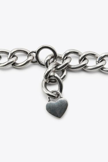 CEINTURE EN CUIR COMBINÉE CHAÎNES - Noir de Zara - Image 1