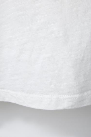 T-SHIRT UNI - Blanc de Zara - Image 3