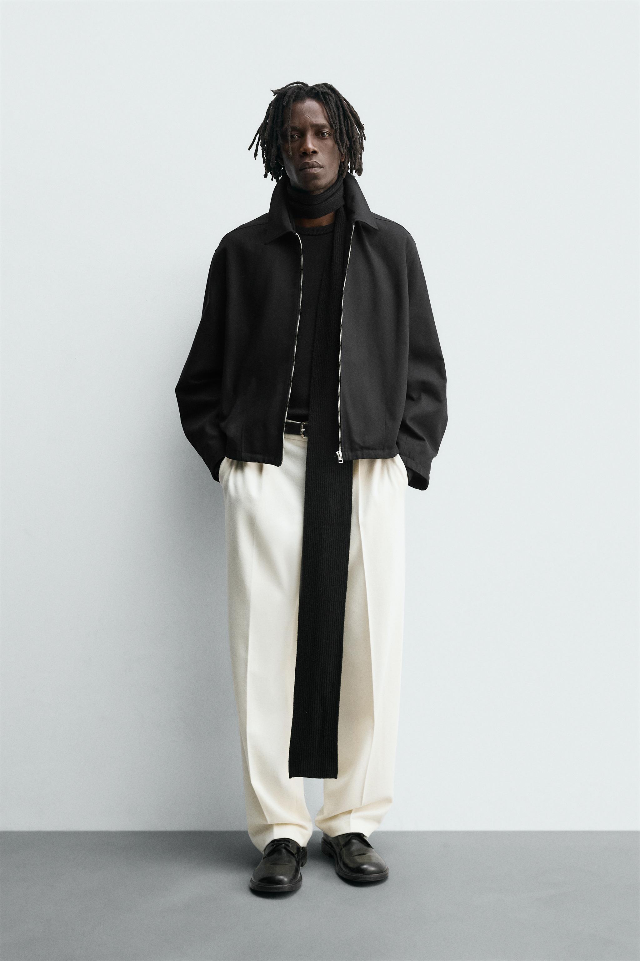 TEXTURED ZIP-UP JACKET - Black | ZARA United Kingdom