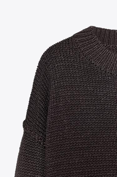 BASIC KNIT SWEATER - Brown by Zara - Image 7