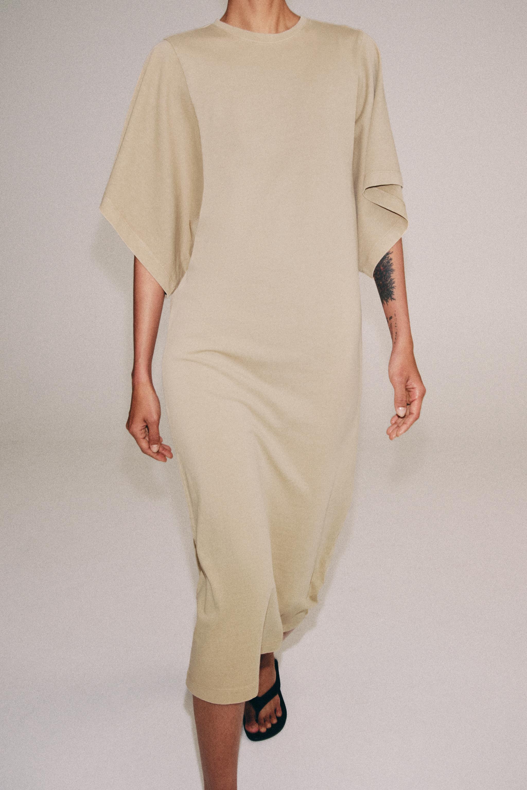 COTTON MIDI DRESS