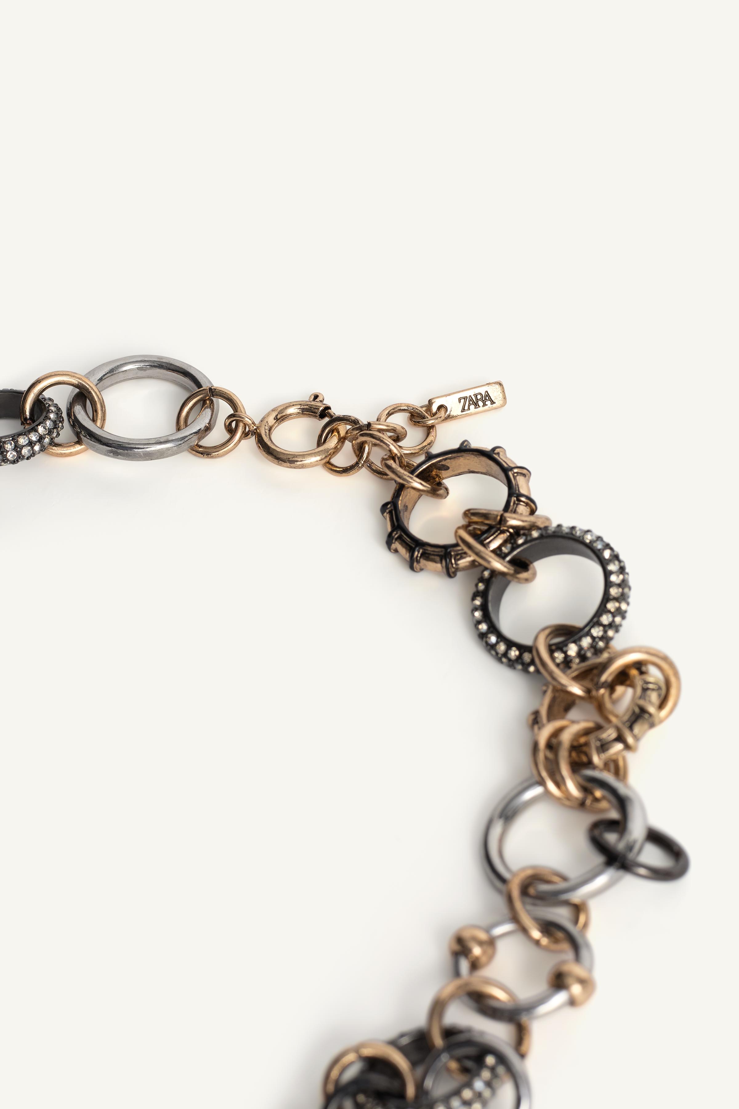 COLLIER CHAÎNE ANNEAUX COMBINÉS BIJOUX LIMITED EDITION