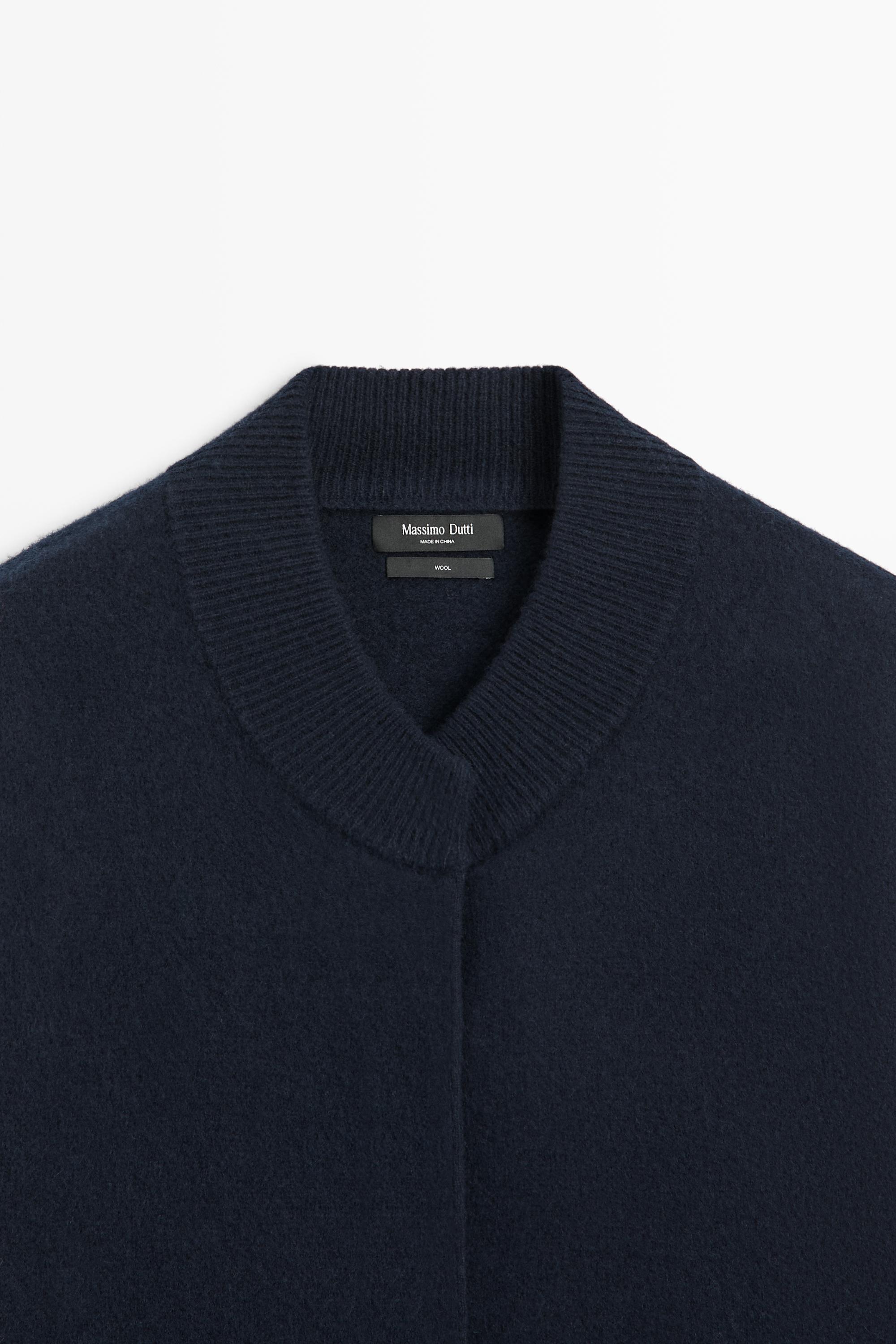 100% wool bomber jacket with pockets