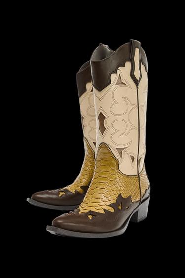 BOTA COWBOY COMBINADA - Multicolor de Zara