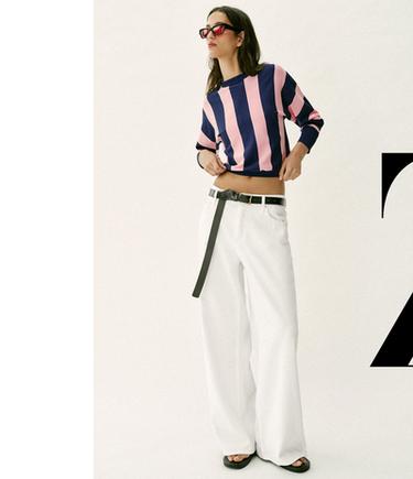 STRIPED KNIT SWEATSHIRT - only one by Zara