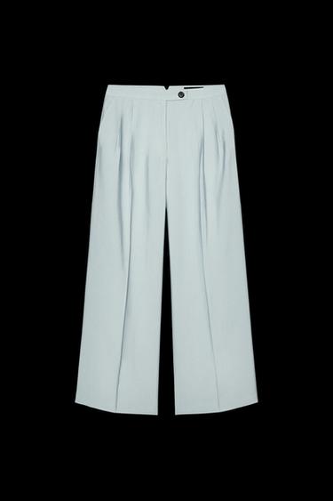 PANTALÓN PINZAS ZW COLLECTION - Azul claro de Zara - Imagen 0