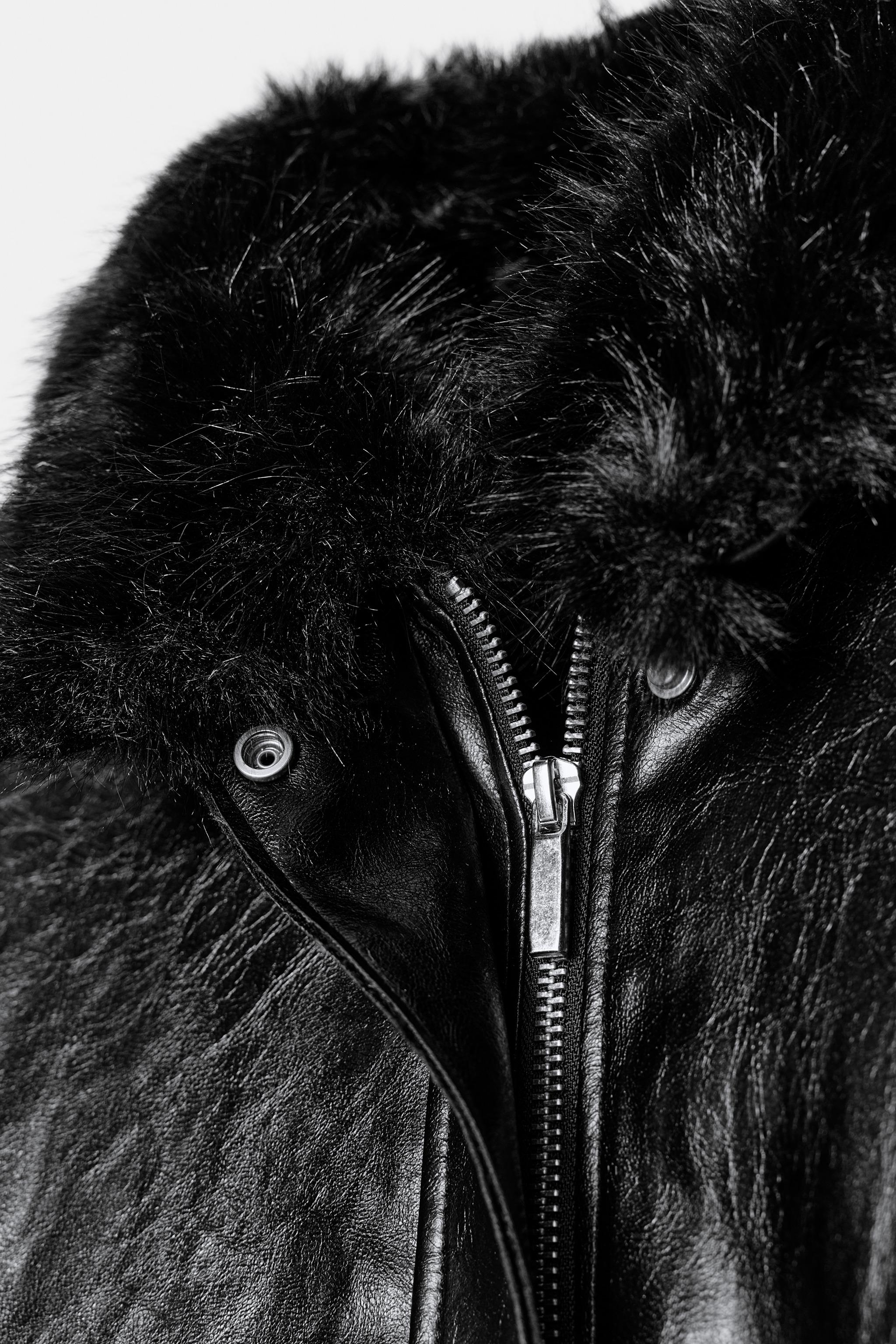 ZW COLLECTION フェイクレザージャケット - ブラック | ZARA Japan / 日本