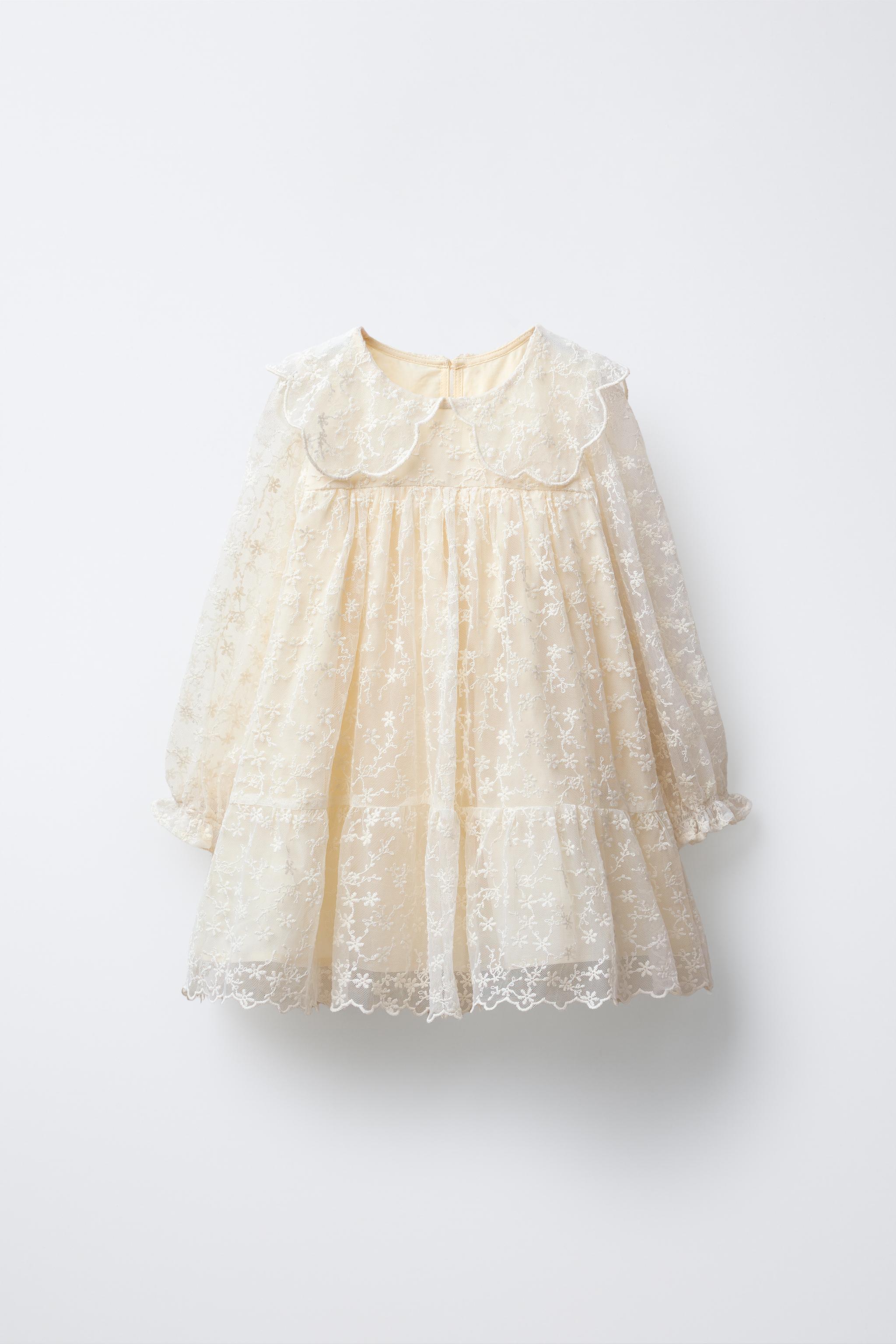 EMBROIDERED TULLE DRESS - Ecru | ZARA Australia EMBROIDERED TULLE DRESS - Ecru | ZARA Australia