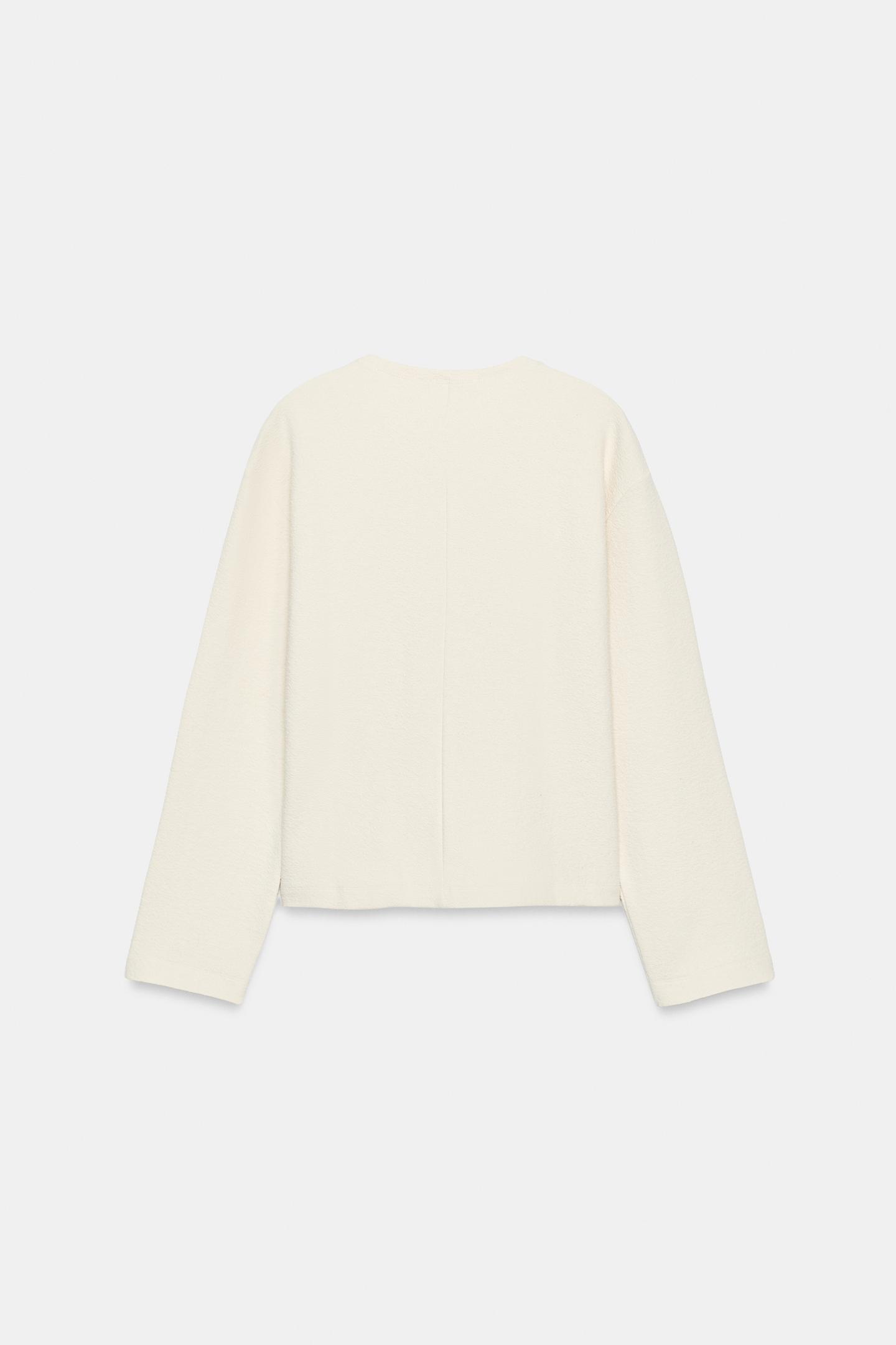 Женский топ Zara Textured, цвет: Экрю — фото 6