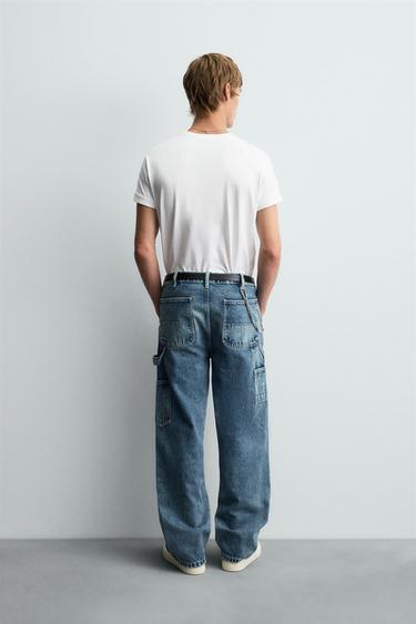 JEAN CARPENTER EFFET DÉLAVÉ - Bleu de Zara - Image 2