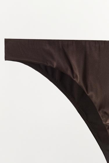 CULOTTE SATINÉE - Marron foncé de Zara - Image 4