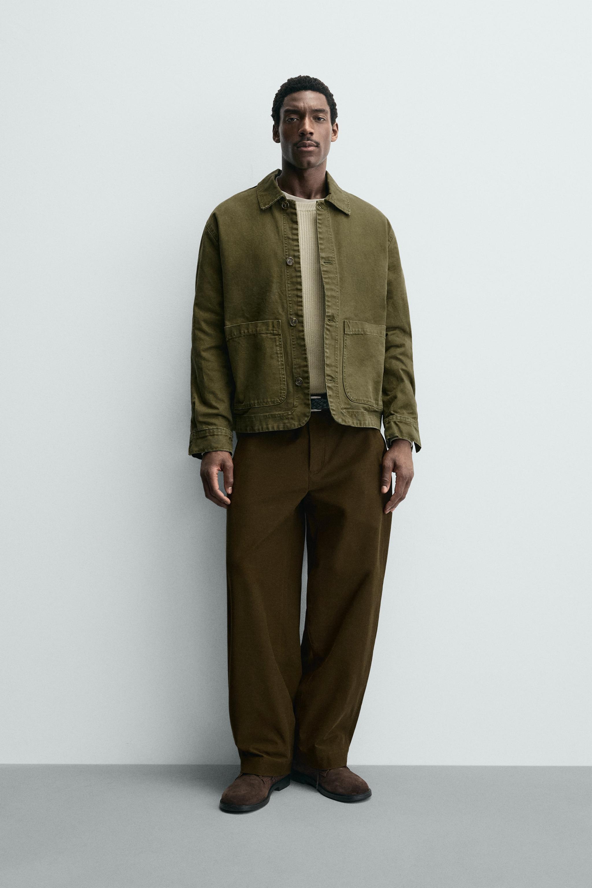 RELAXED FIT POCKET OVERSHIRT - Moss green | ZARA Canada