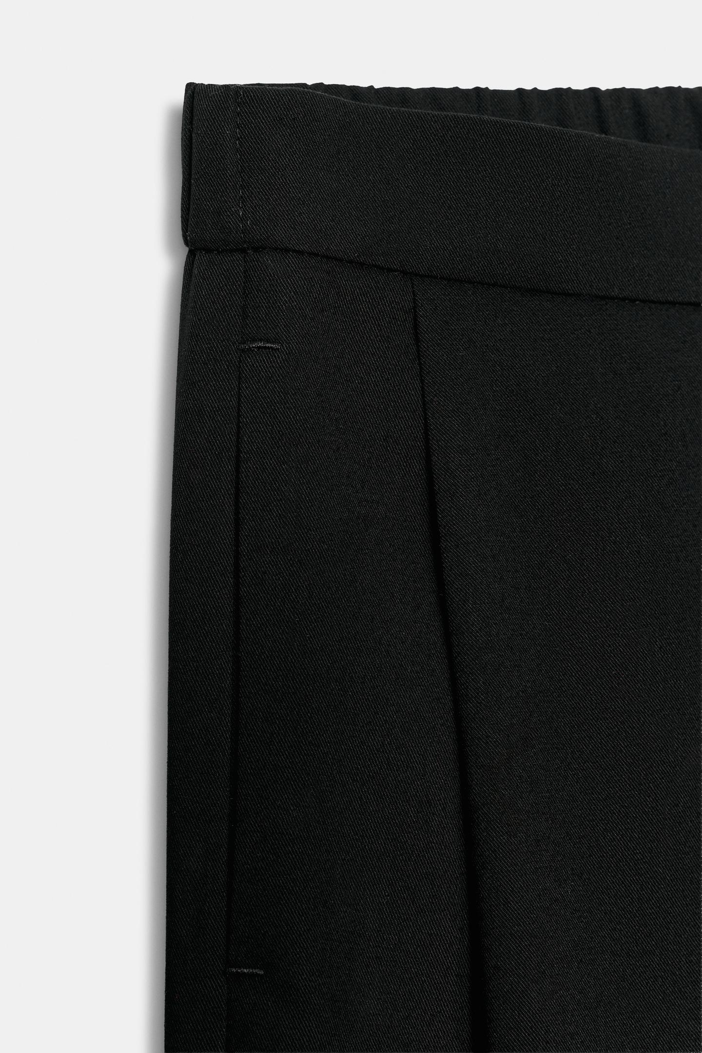 Женские брюки Zara Barrel Pleated, цвет: Чёрный — фото 9
