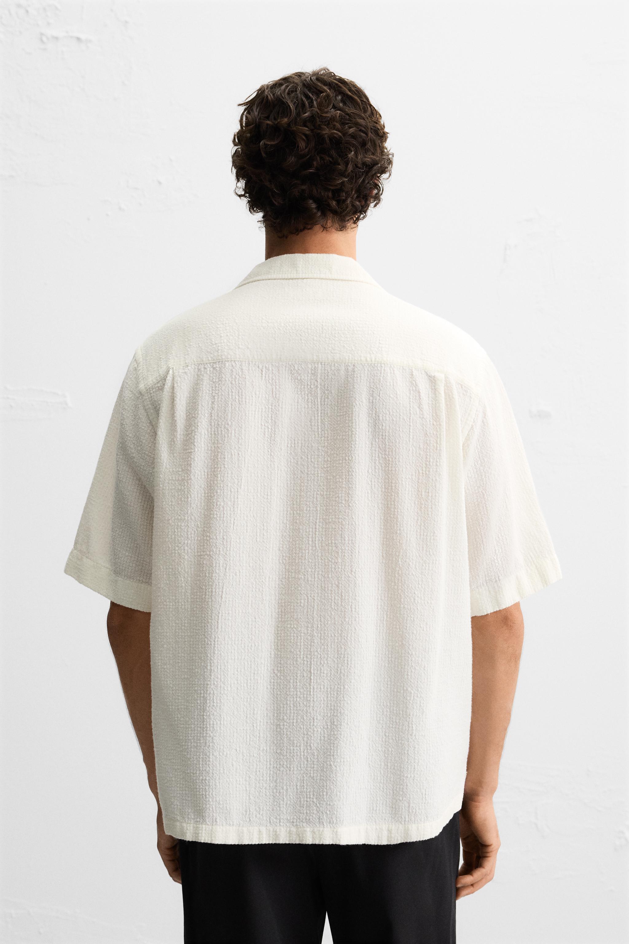 世界的に有名な TEXTURED JACQUARD SHIRT - Oyster-white | ZARA United States トップス