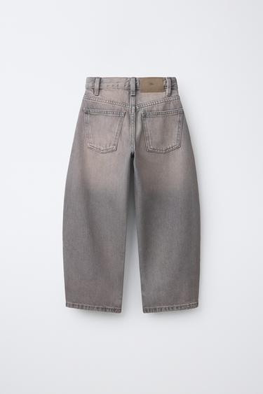 STUDDED BARREL JEANS - Mink by Zara - Image 1