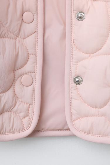 BLOUSON REMBOURRÉ CŒURS DÉPERLANT - Rose de Zara - Image 3