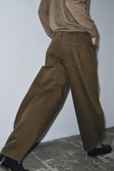 JEAN ZW COLLECTION BALLOON TAILLE NORMALE - Kaki de Zara - Image 5