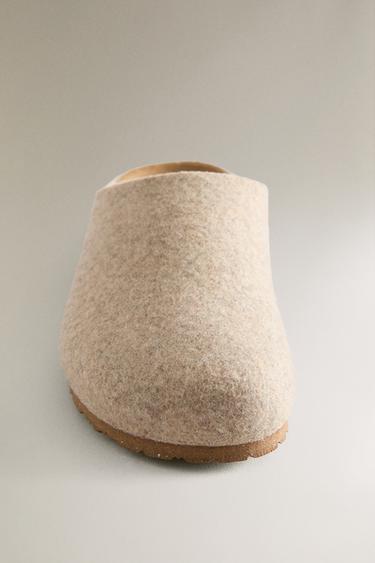 MINIMALIST FELT CLOGS - Beige by Zara - Image 4