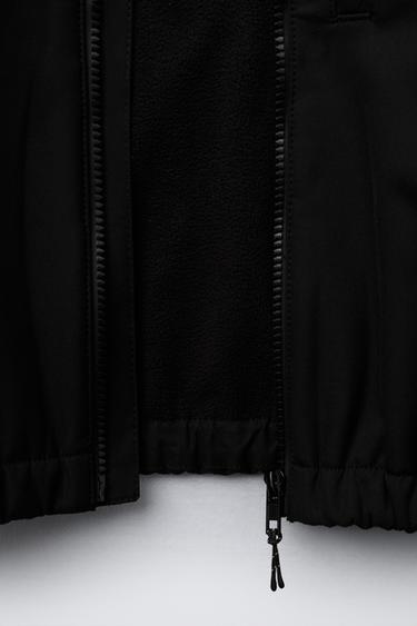 WATER-REPELLENT HOODED TECHNICAL JACKET - Black by Zara - Image 7