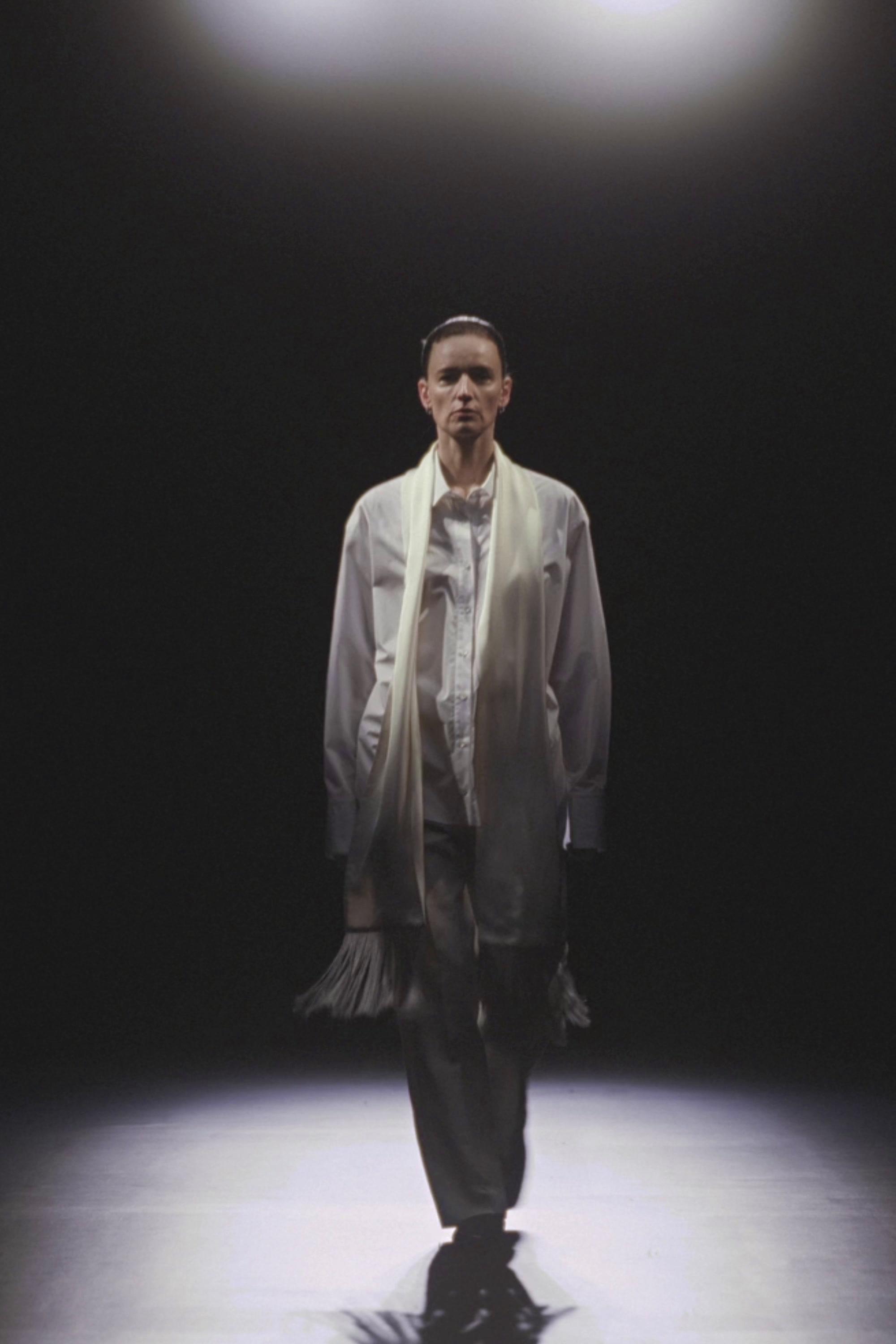FRINGED SCARF SHIRT ZW COLLECTION - White | ZARA United States