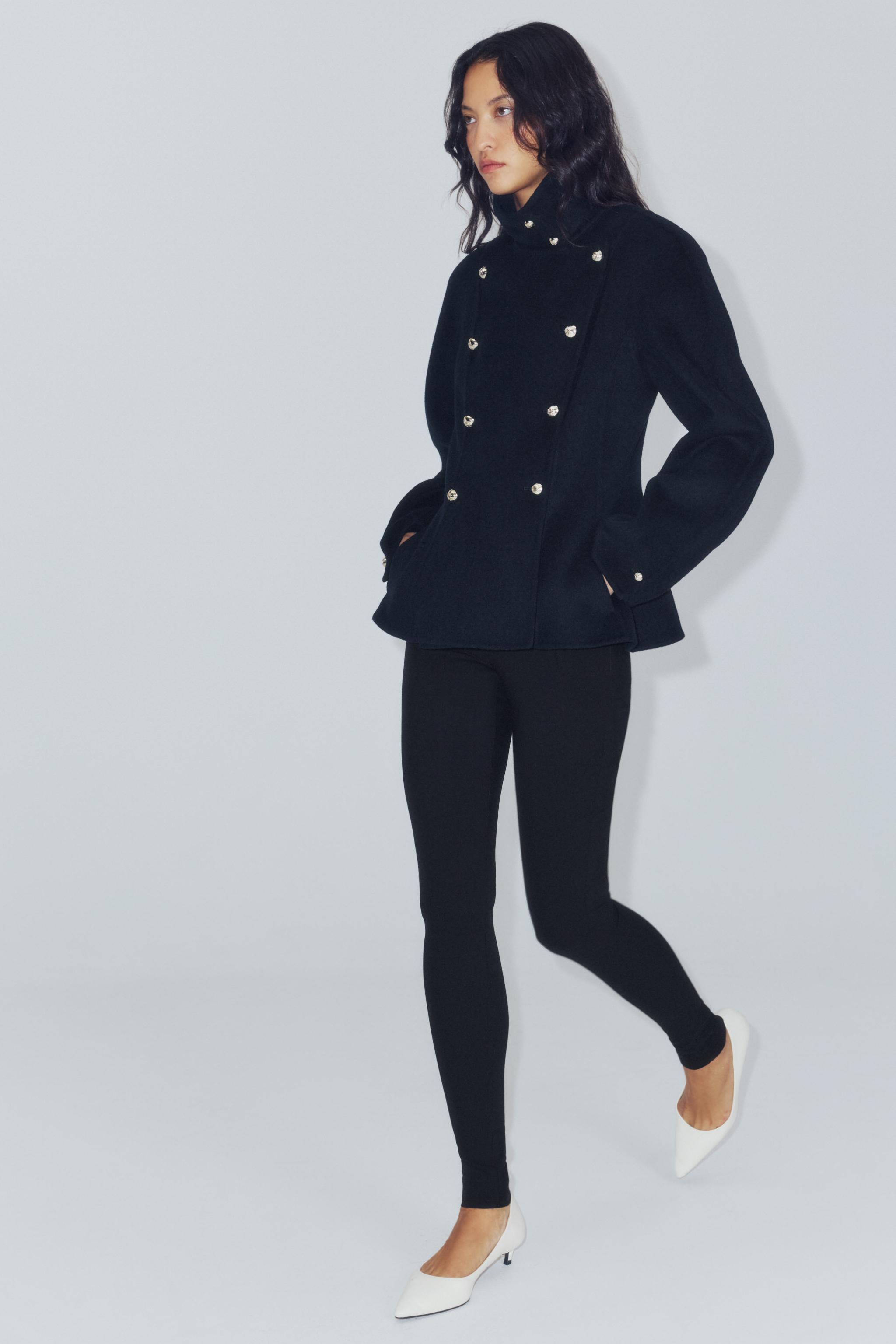 Zw Collection Wool-Blend Button Jacket by Zara