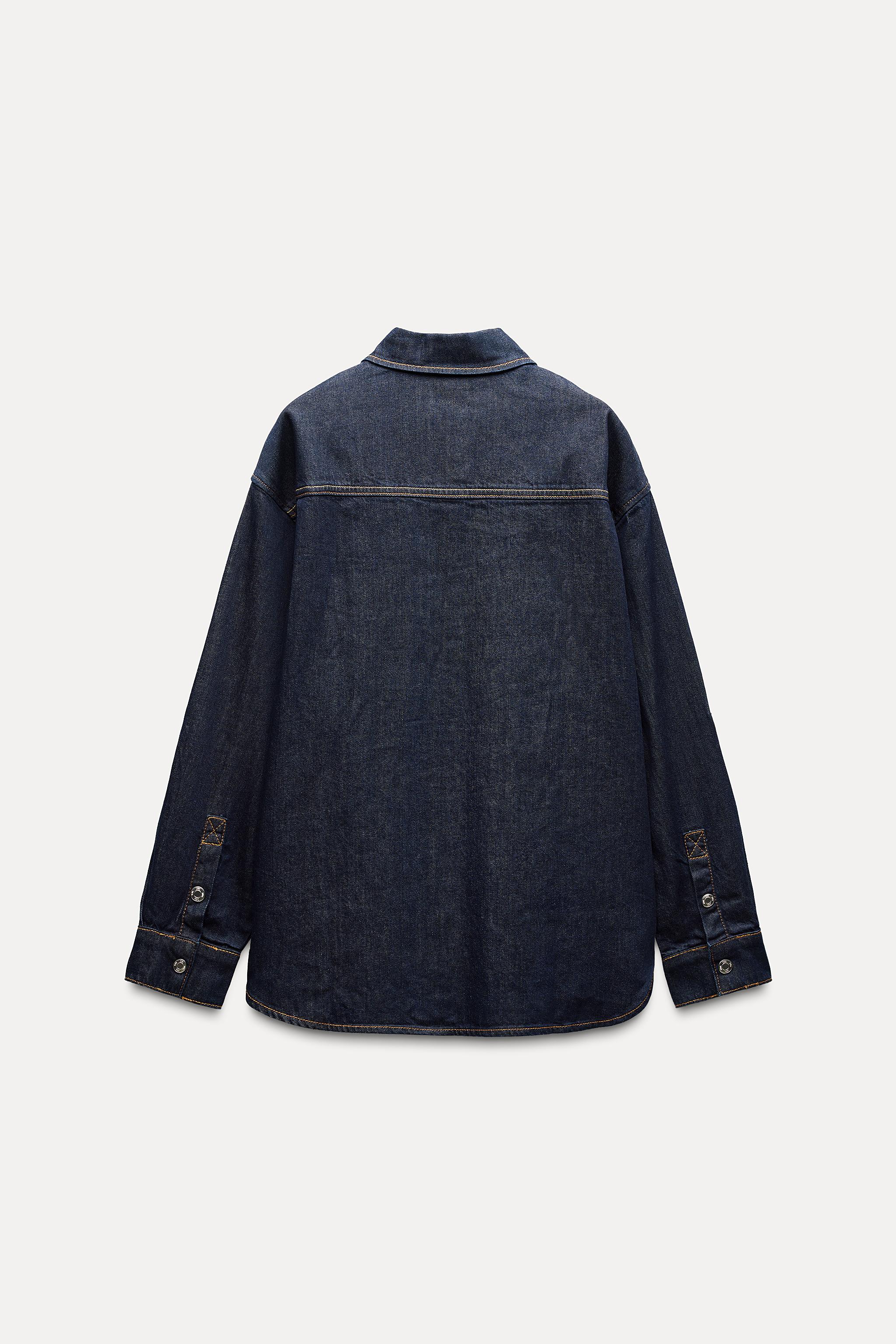 BASIC DENIM SHIRT Z1975 - Blue | ZARA United States