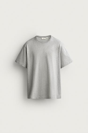 MEDIUM-WEIGHT SUPIMA® T-SHIRT — Gray marl 1