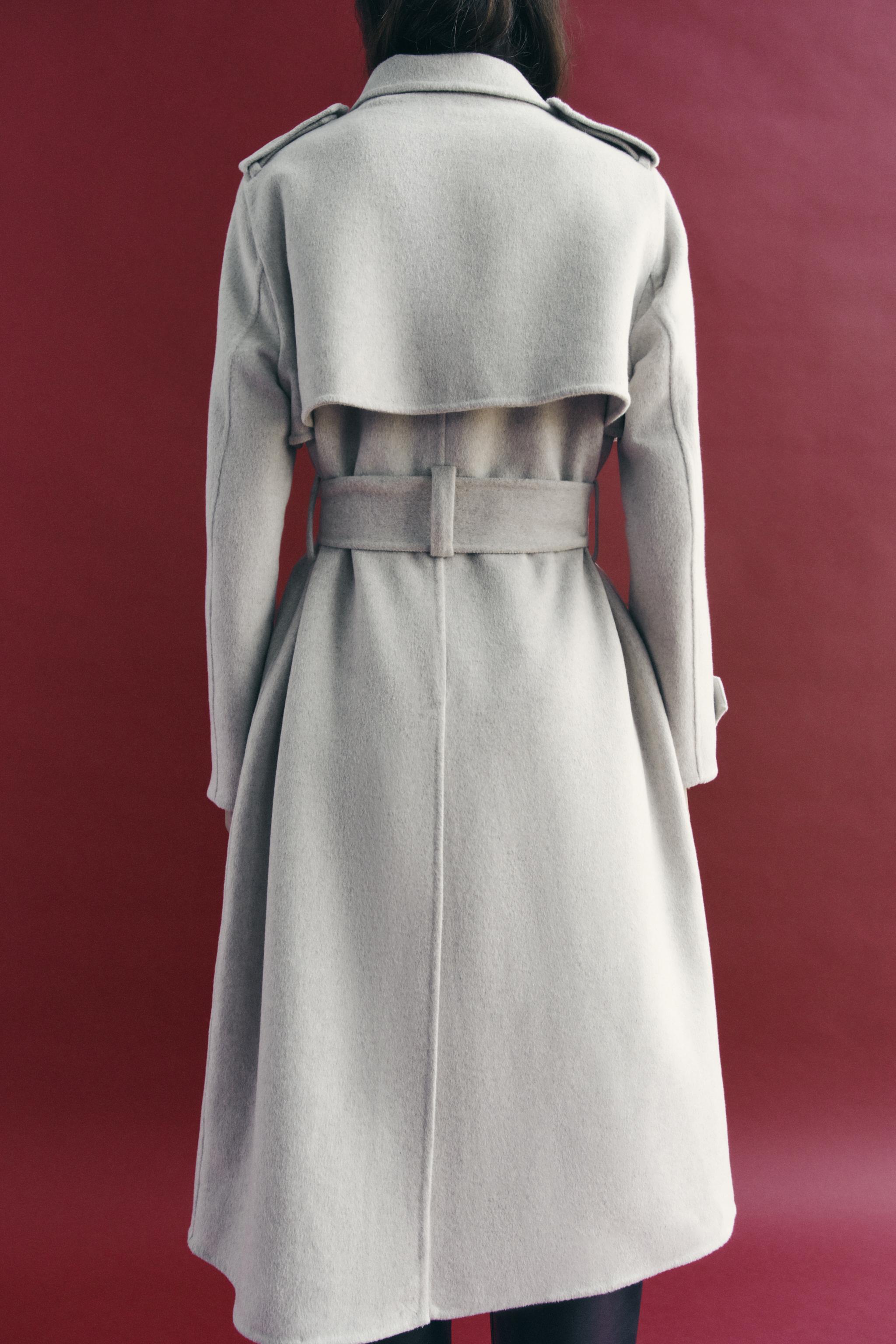 BELTED WOOL BLEND COAT ZW COLLECTION - Beige | ZARA United