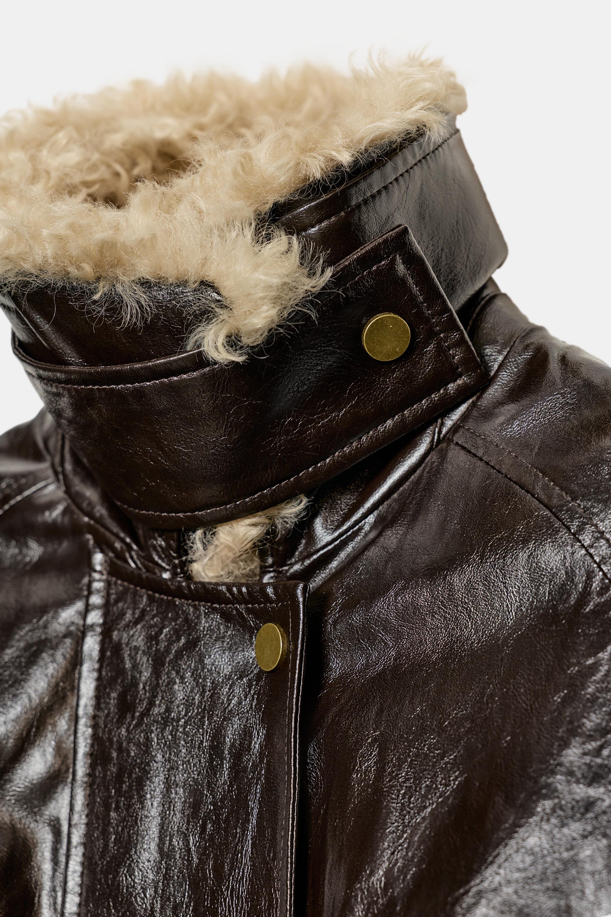 FAUX FUR COLLAR JACKET ZW COLLECTION