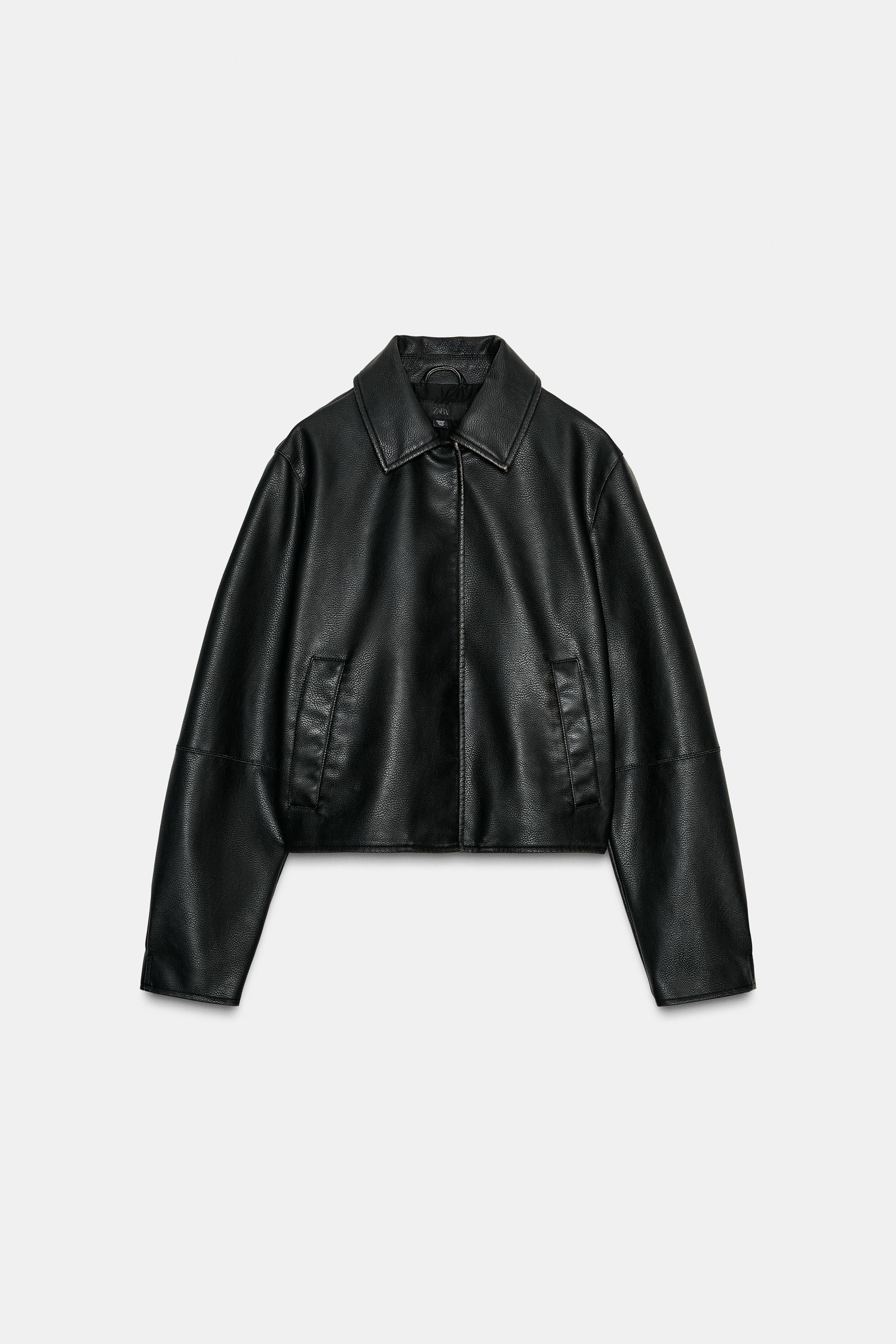 フェイクレザー ジャケット - ブラック | ZARA Japan / 日本
