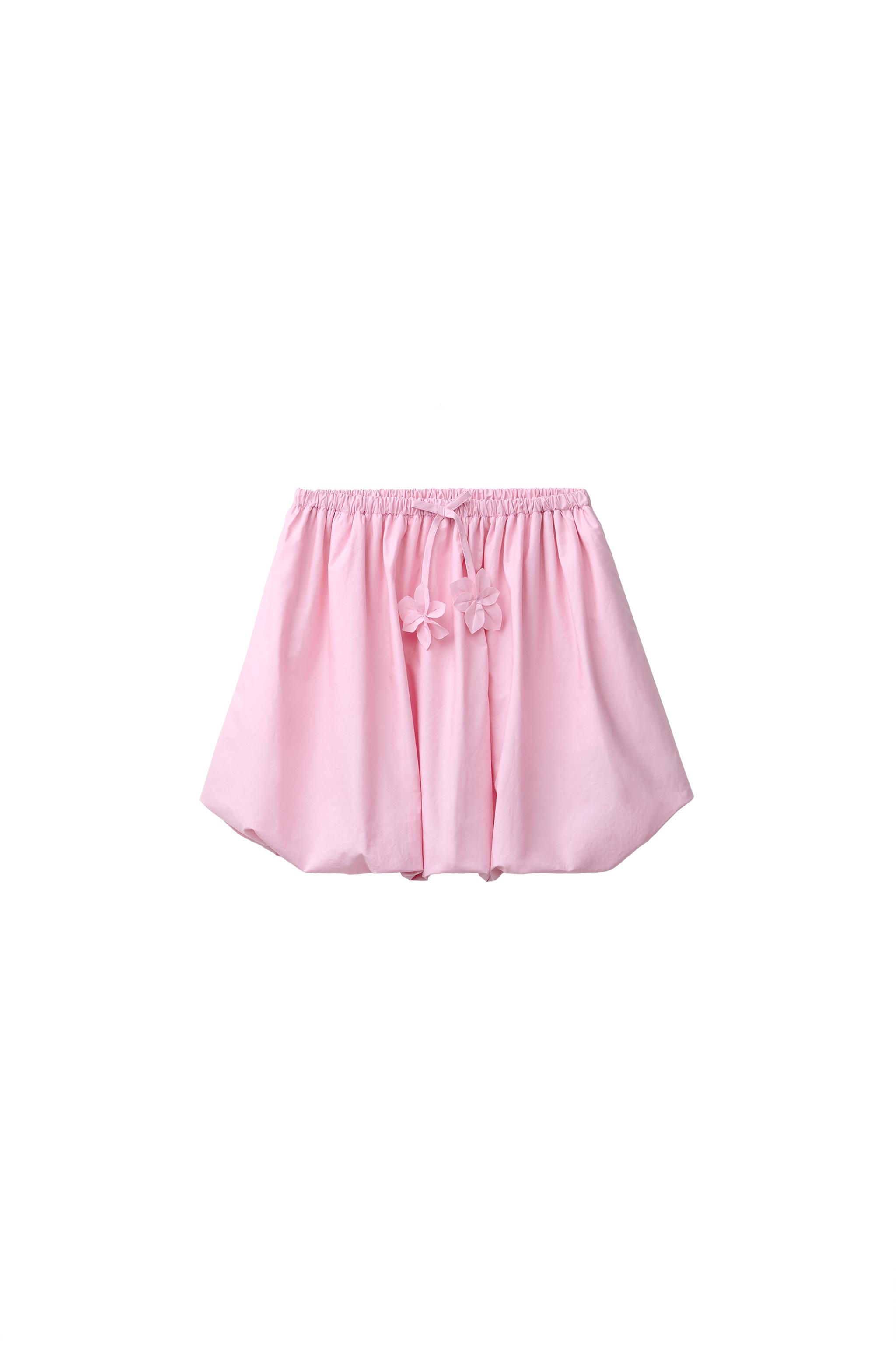 FLORAL BALLOON SKIRT - Pink | ZARA United States