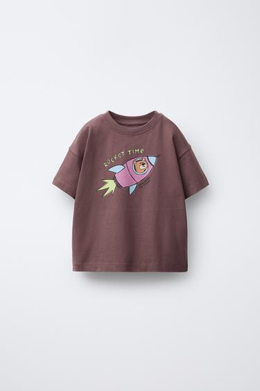 CAMISETA ESTAMPADO ANIMAL - Morado de Zara