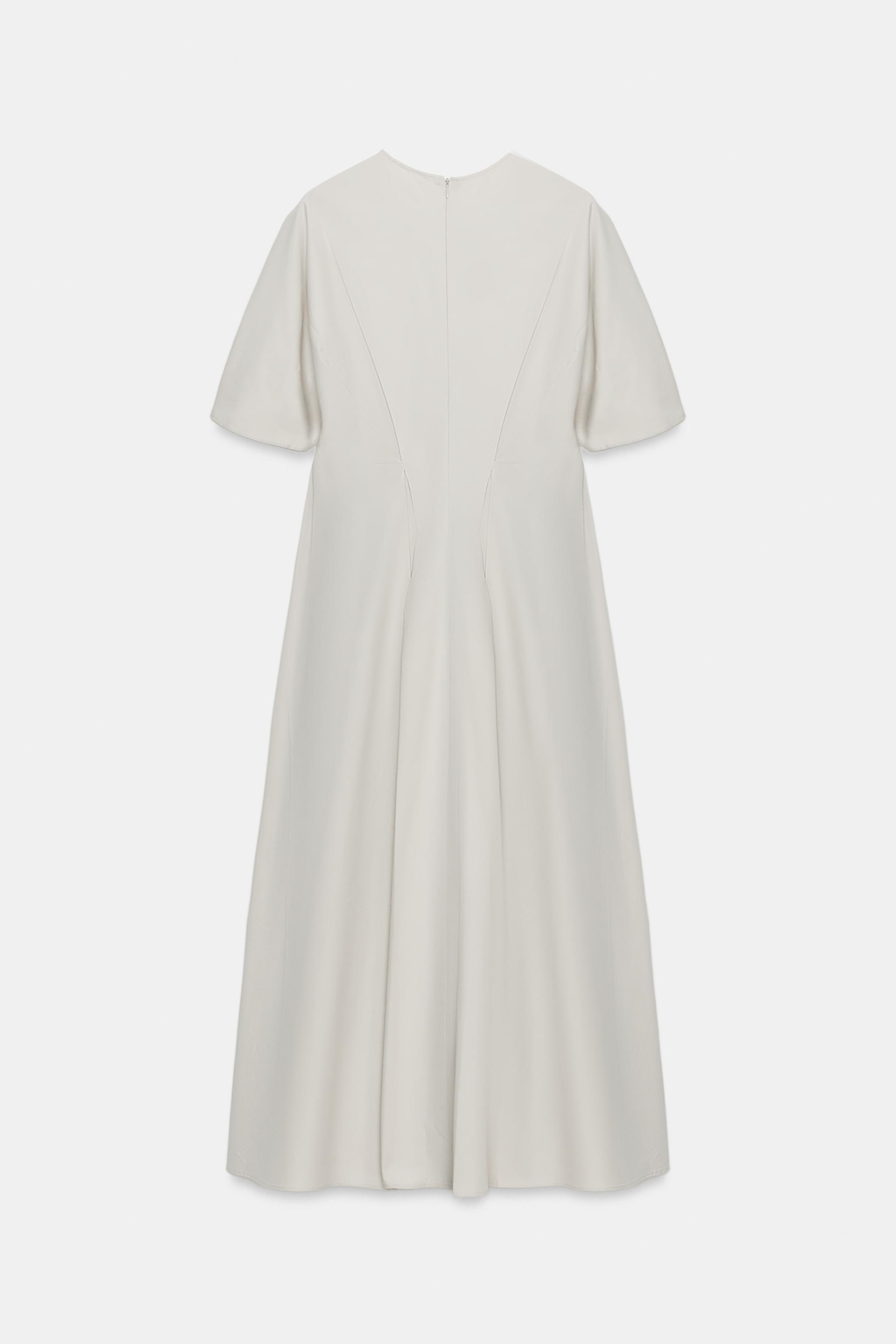 ROBE EN POPELINE À PLIS ZW COLLECTION