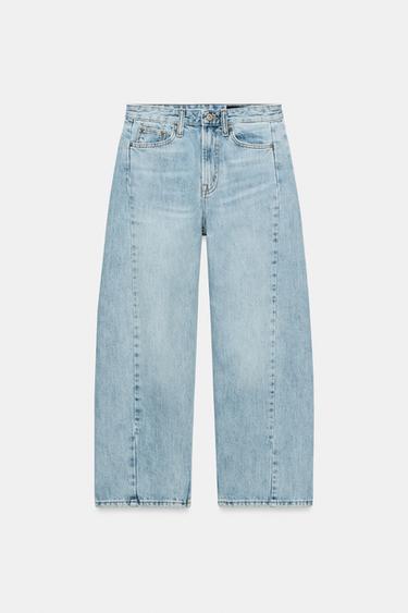 ZW COLLECTION MID-RISE RELAXED ANKLE JEANS - Light blue by Zara