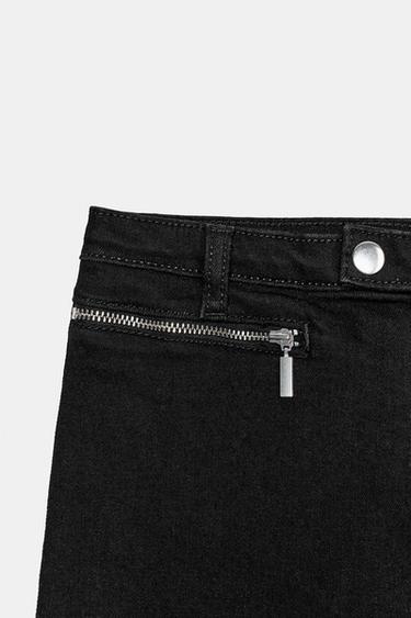 JEAN Z1975 CAPRI TAILLE NORMALE ZIPS - Noir de Zara - Image 5