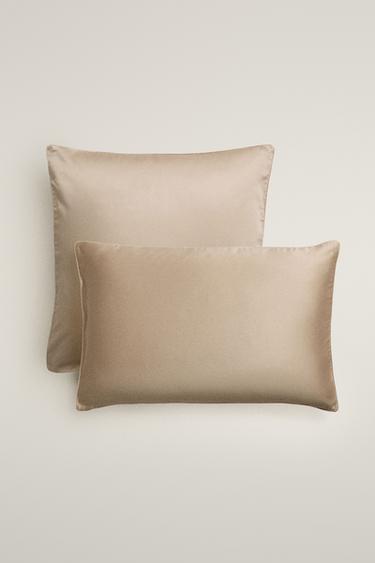 SATEEN PILLOWCASE (500 THREAD COUNT) - Taupe grey by Zara - Image 0