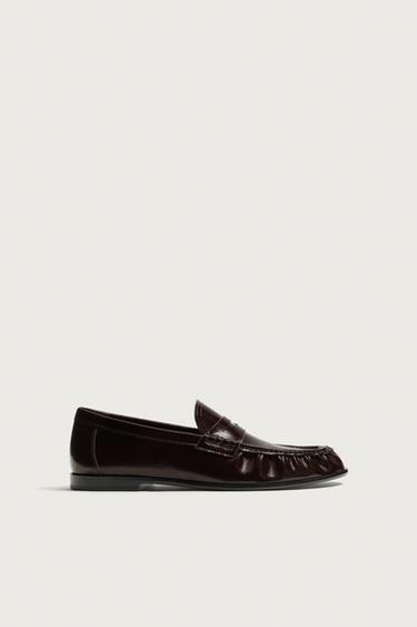 DRESS PENNY LOAFERS - Burgundy Red by Zara