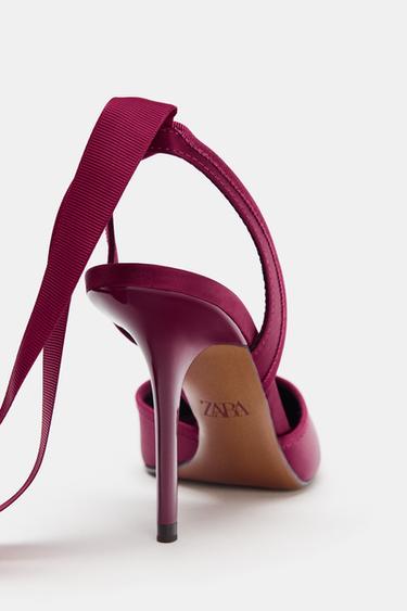 CHAUSSURES OUVERTES À TALONS ET BRIDES - Fuchsia de Zara - Image 4