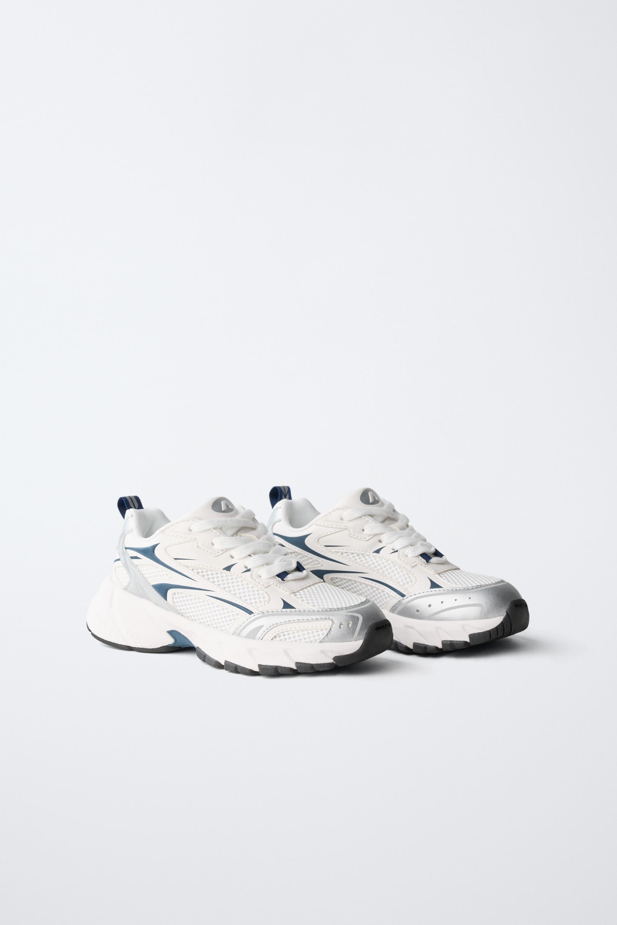 METALLIC MESH SNEAKERS - White | ZARA Canada