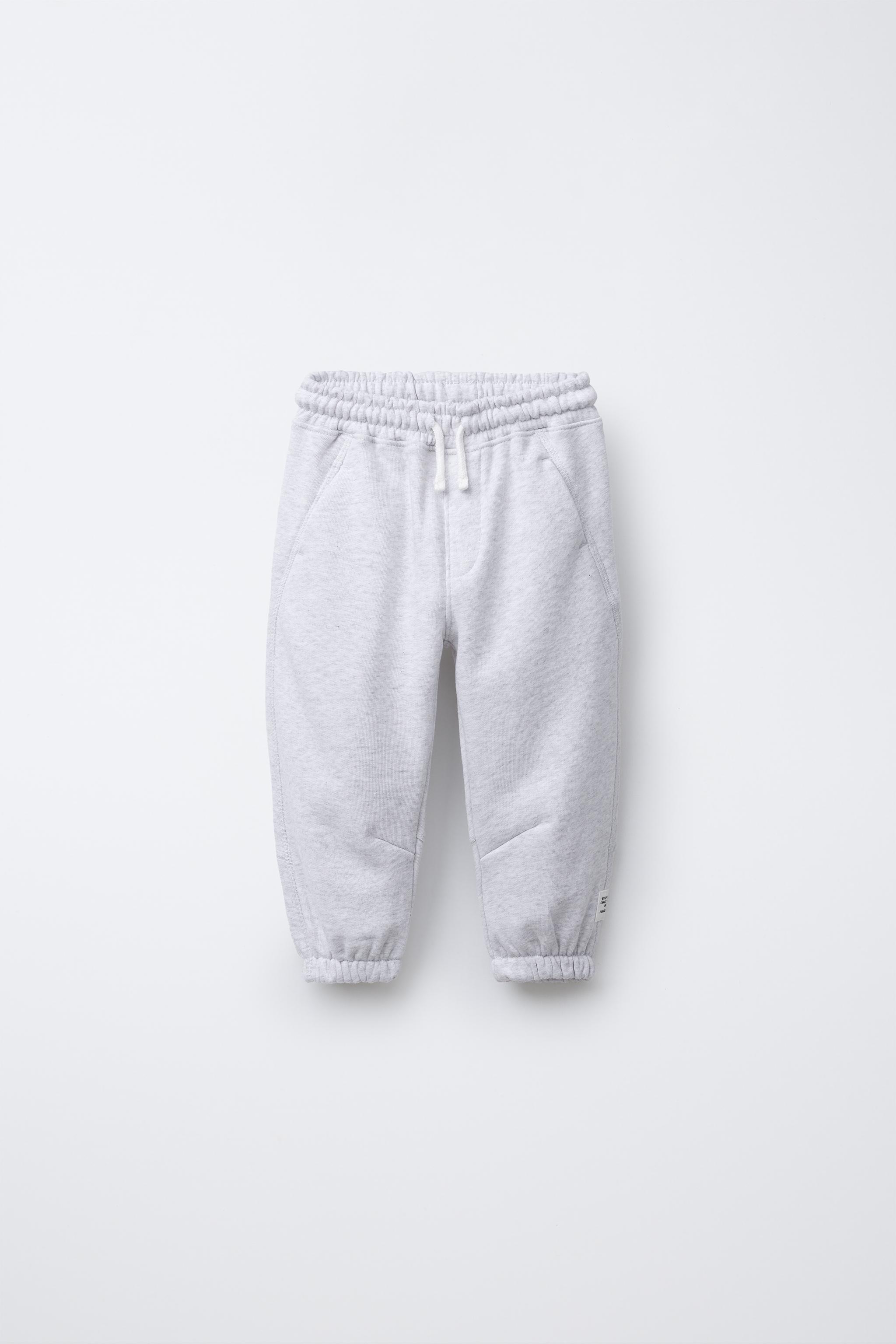 PLUSH PANTS WITH LABEL - Ice | ZARA United States PLUSH PANTS WITH LABEL - Ice | ZARA United States