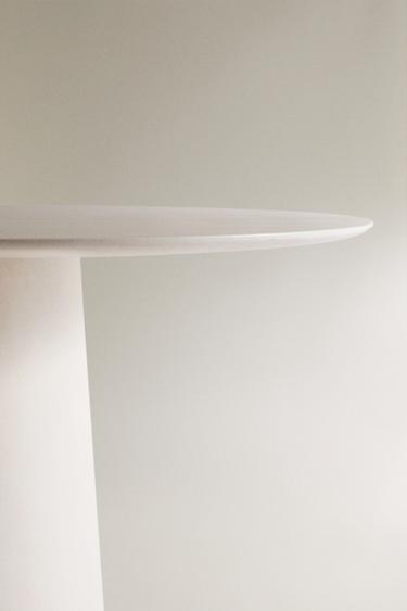 ROUND OUTDOOR CEMENT TABLE - Oyster-white by Zara - Image 3