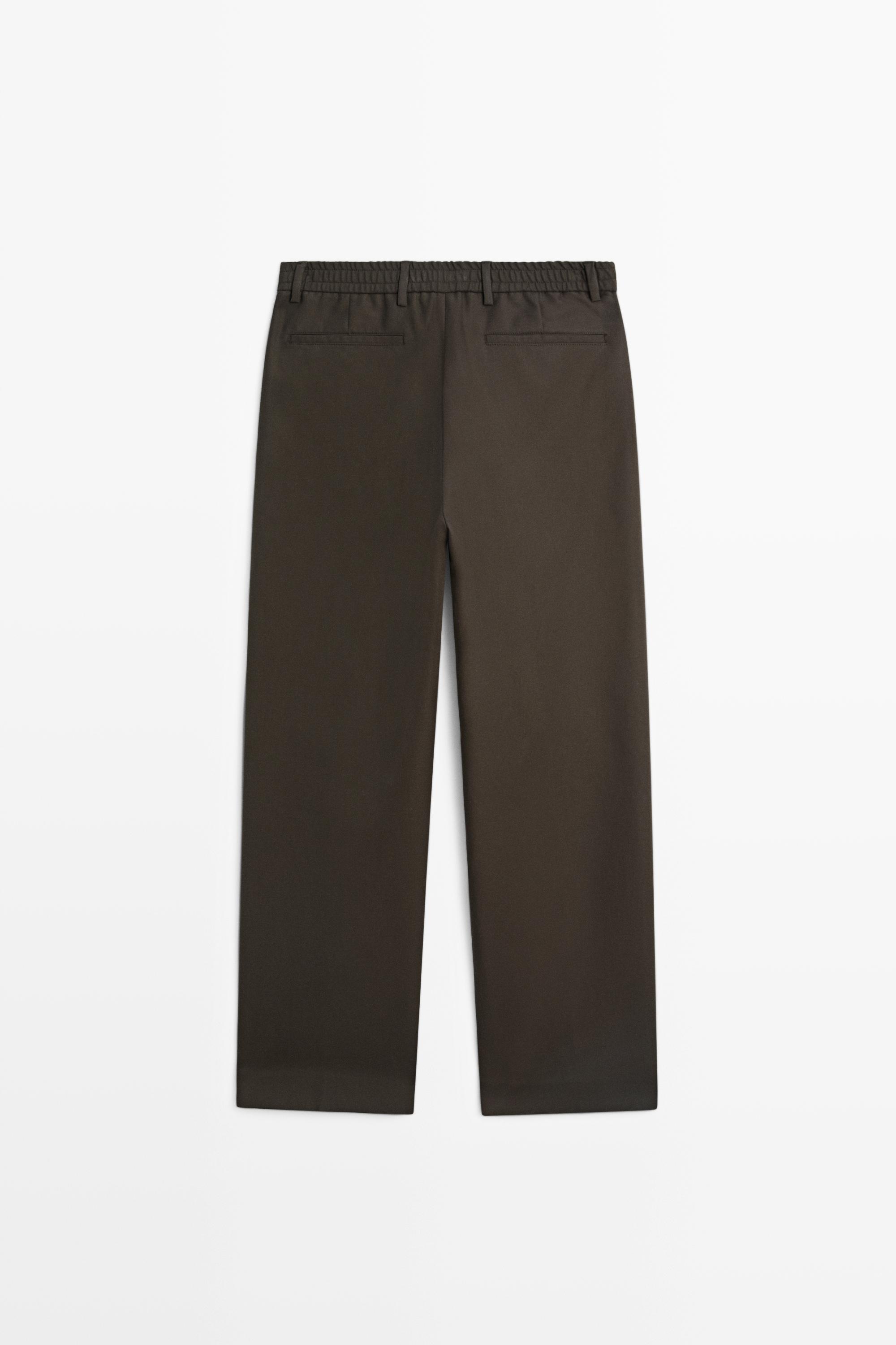100% cotton pants with elasticated waistband