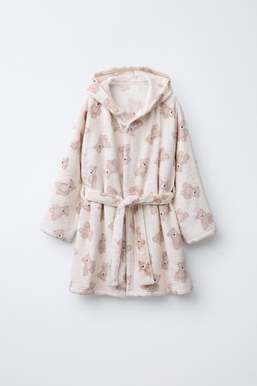 PEIGNOIR POLAIRE OURS - Marron clair de Zara