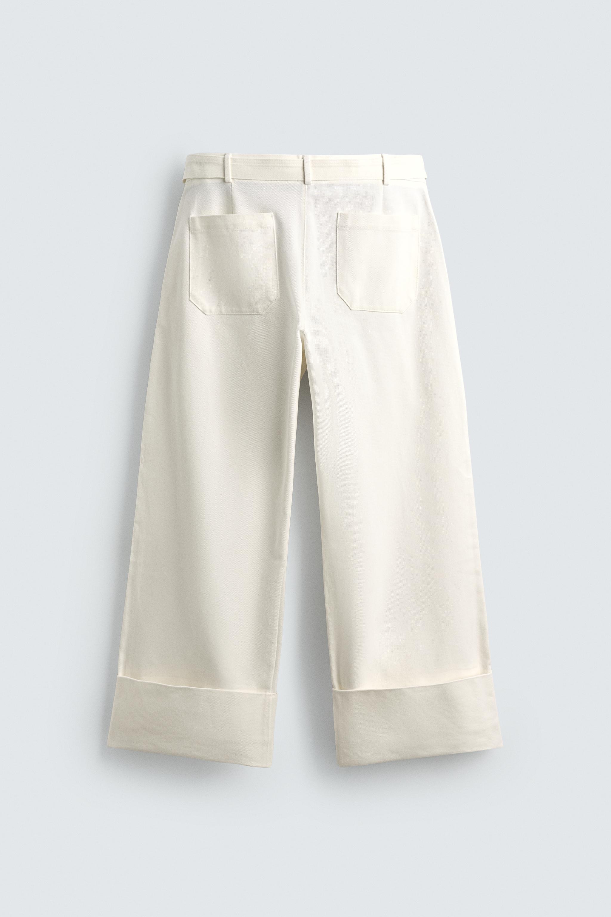 RELAXED FIT BELTED PANTS