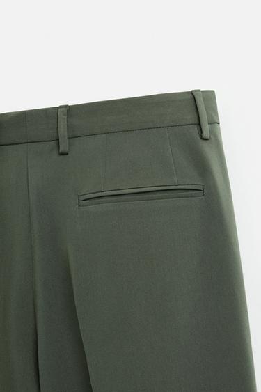 PANTALON DE COSTUME SLIM FIT - Vert de Zara - Image 7