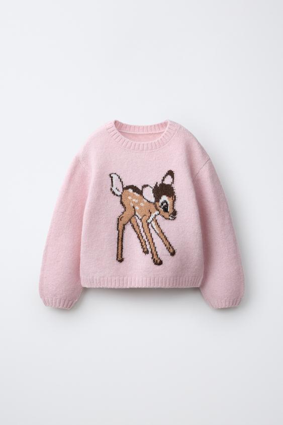 ÚPLETOVÝ SVETR BAMBI © DISNEY - Růžová od Zara - Obrázek 0