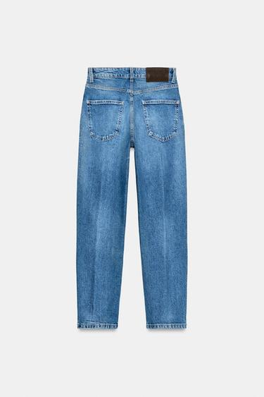 JEAN Z1975 MOM FIT TAILLE HAUTE RAYURE REPASSÉE - Bleu moyen de Zara - Image 8
