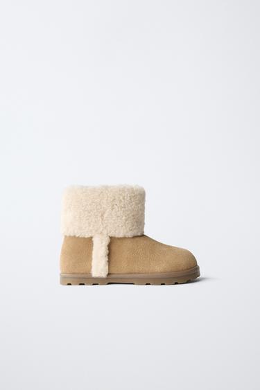 Zara LINED BAREFOOT BOOTS - Brown